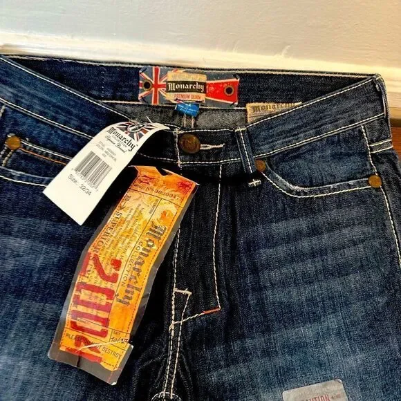 Monarchy Collection Premium Denim 32/34 straight Jeans Men Blue, NWT